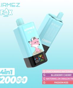 Airmez Fox 120K Puffs 4 in 1 Flavors Rechargeable LCD Display Disposable Vape EU Warehouse product detail image