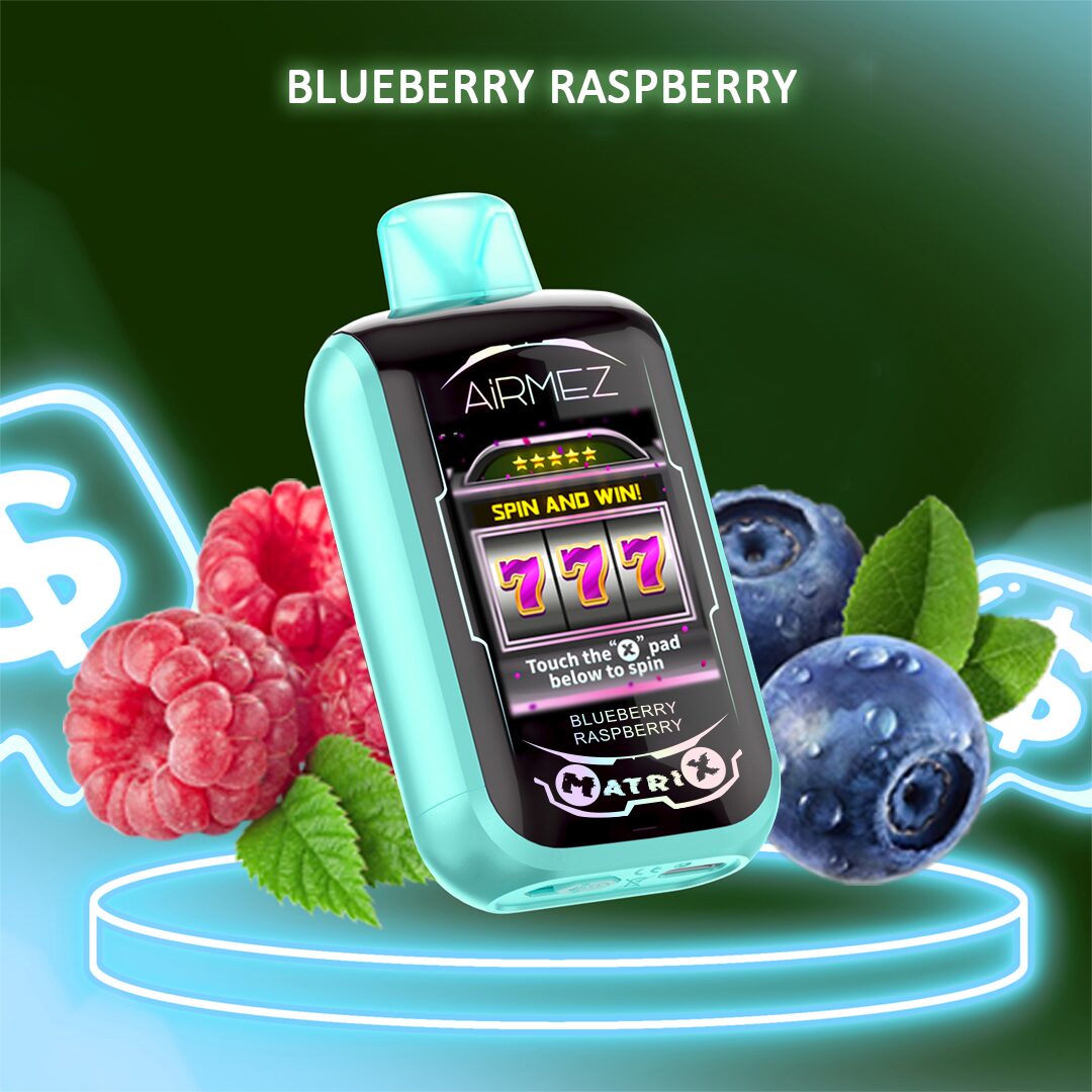 Airmez Matrix 30000 30K Puffs Lucky Room Gameplay LED Display Disposable Vape EU Warehouse in Blueberry Raspberry flavor