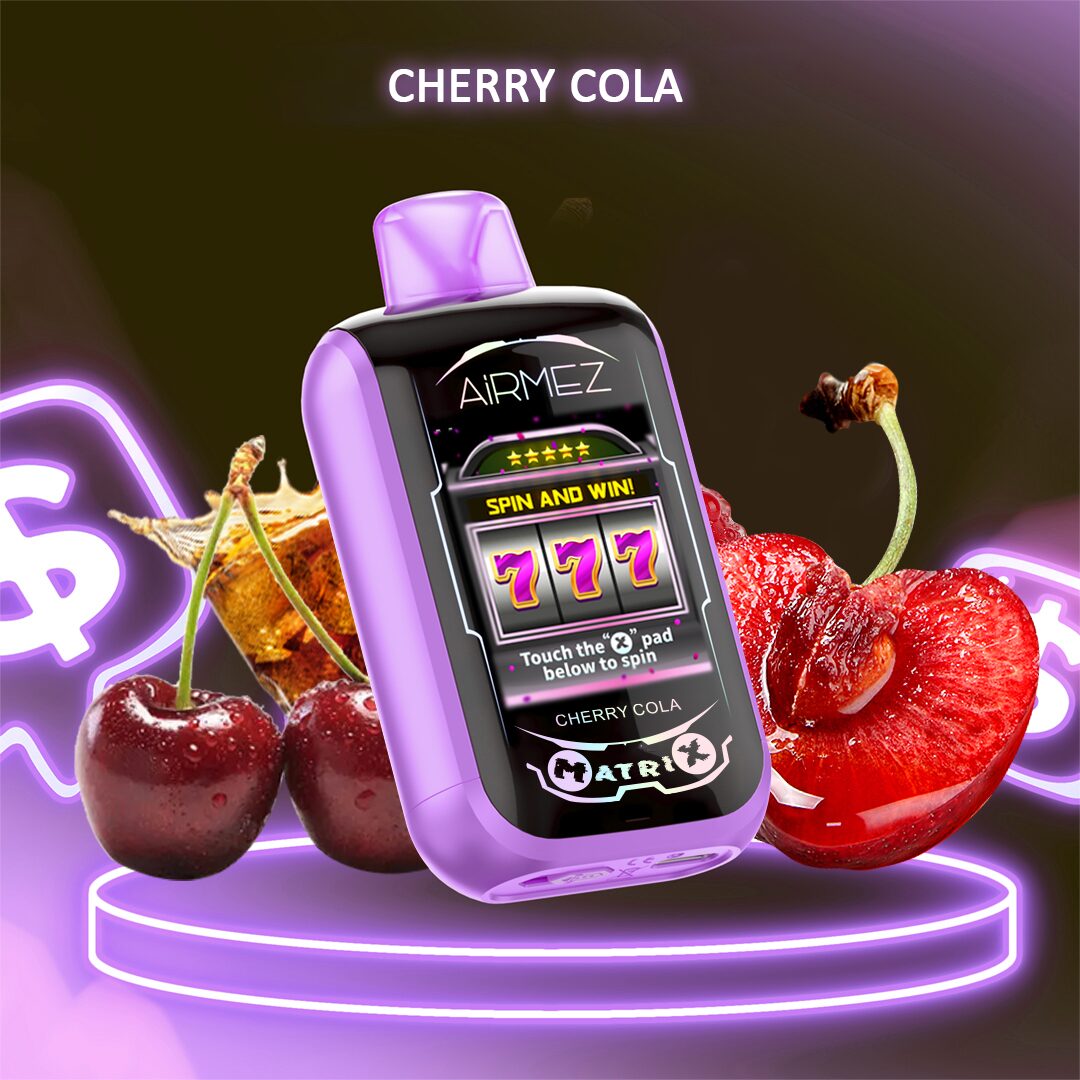 Airmez Matrix 30000 30K Puffs Lucky Room Gameplay LED Display Disposable Vape EU Warehouse in Cherry Cola flavor