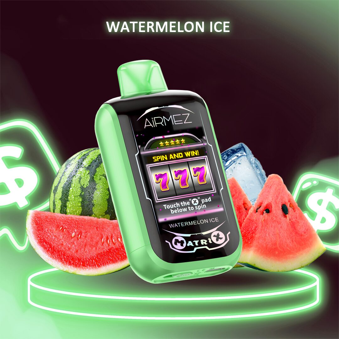 Airmez Matrix 30000 30K Puffs Lucky Room Gameplay LED Display Disposable Vape EU Warehouse in Watermelon Ice flavor