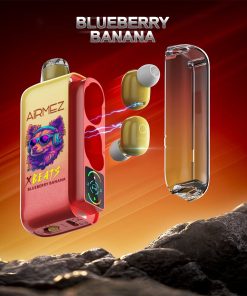 Airmez Xbeat 40000 40k Puffs Earphone LED Display Disposable Vape EU Warehouse in Blueberry Banana flavor