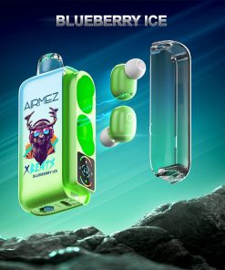 Airmez Xbeat 40000 40k Puffs Earphone LED Display Disposable Vape EU Warehouse in Blueberry Ice flavor