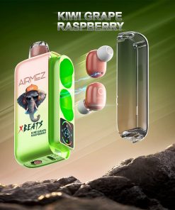 Airmez Xbeat 40000 40k Puffs Earphone LED Display Disposable Vape EU Warehouse in Kiwi Grape Raspberry flavor