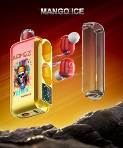 Airmez Xbeat 40000 40k Puffs Earphone LED Display Disposable Vape EU Warehouse in Mango Ice flavor