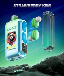 Airmez Xbeat 40000 40k Puffs Earphone LED Display Disposable Vape EU Warehouse in Strawberry Kiwi flavor