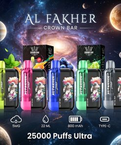 AL Fakher Crown Bar Ultra 25K 25000 Puffs Dual Mode Rechargeable LED Display product image