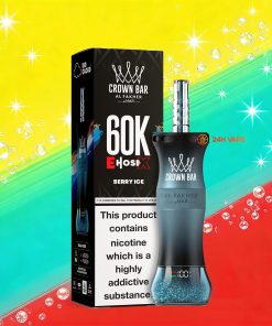 Al Fakher Crown Bar E-Hose X 60k 60000 Puffs Dual Mode LCD Display Disposable EU Warehouse in Berry Ice flavor