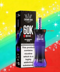 Al Fakher Crown Bar E-Hose X 60k 60000 Puffs Dual Mode LCD Display Disposable EU Warehouse in Blueberry Gum flavor