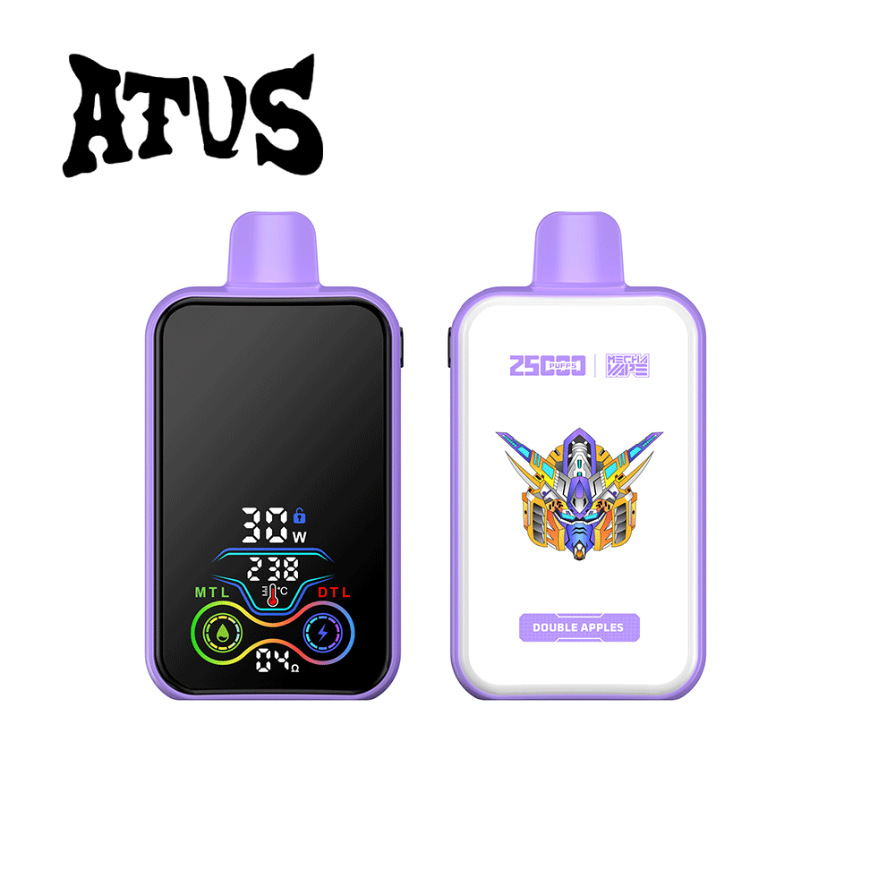 ATVS 25000 25K Puffs DTL/MTL Modes LCD Display Disposable Vape in Double Apples flavor