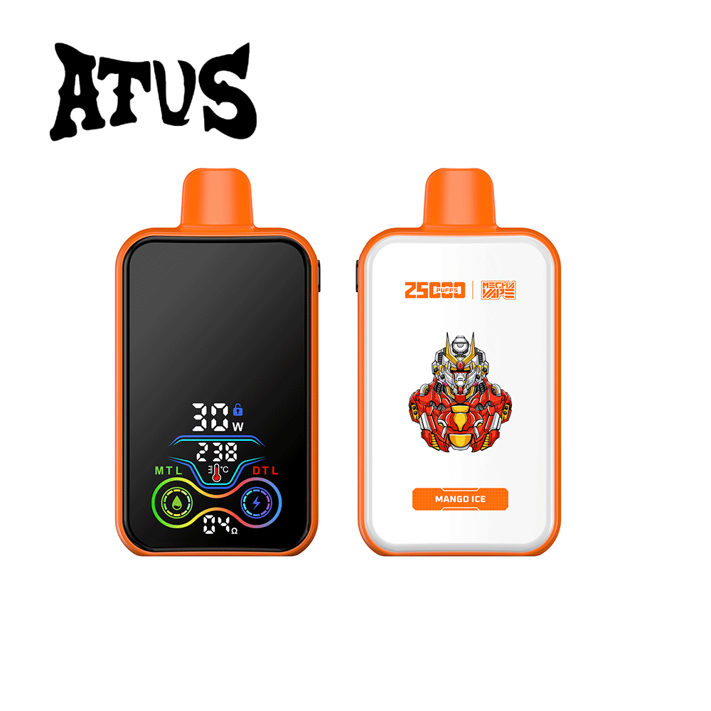 ATVS 25000 25K Puffs DTL/MTL Modes LCD Display Disposable Vape in Mango Ice flavor