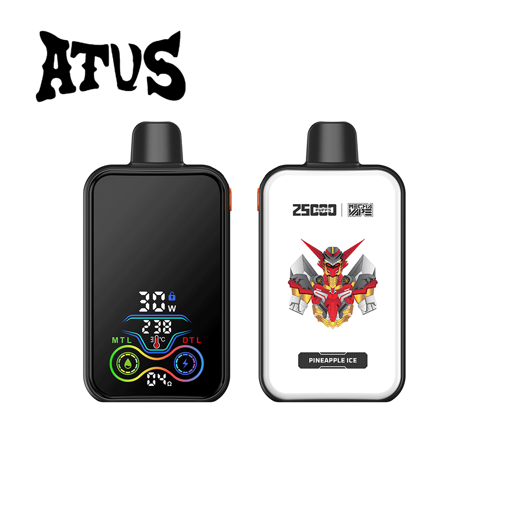 ATVS 25000 25K Puffs DTL/MTL Modes LCD Display Disposable Vape in Pineapple Ice flavor