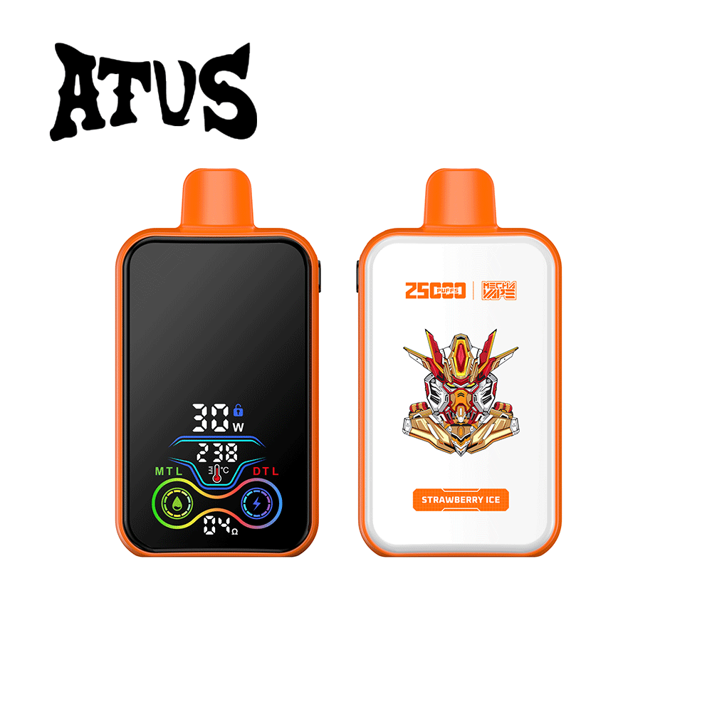 ATVS 25000 25K Puffs DTL/MTL Modes LCD Display Disposable Vape in Strawberry Watermelon flavor