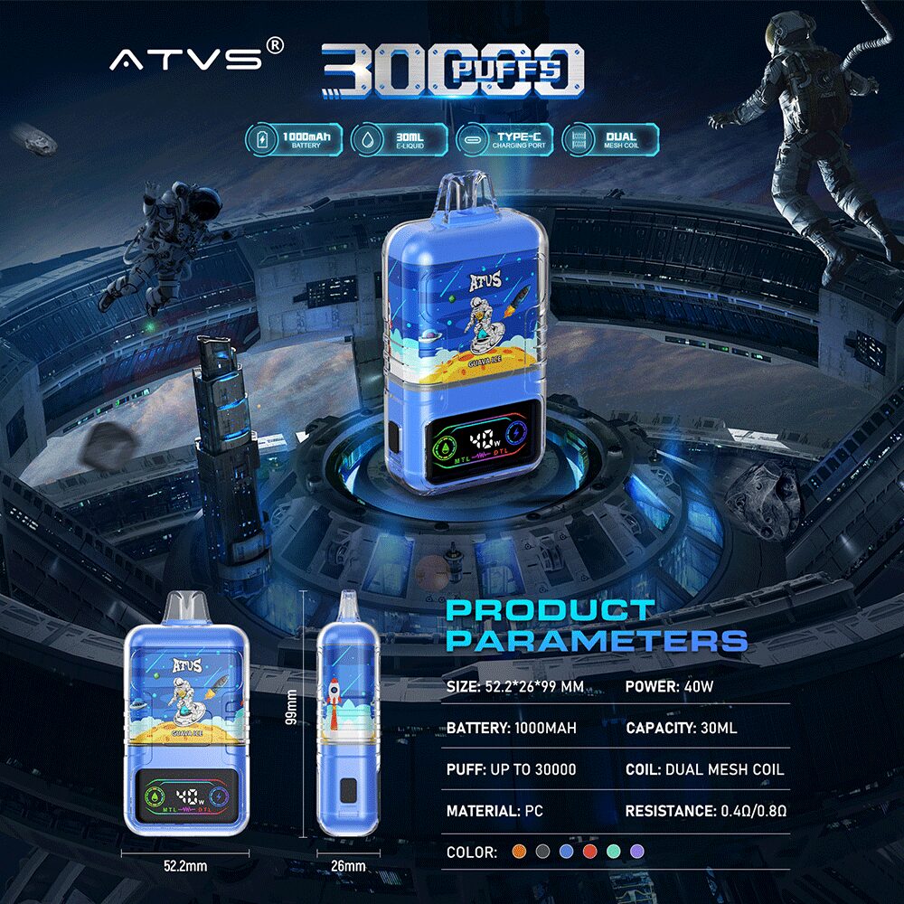 ATVS 30000 30K Puffs DTL/MTL Modes LCD Display Disposable Vape product image