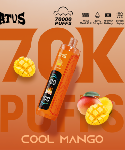 ATVS 70000 70K Puffs DTL/MTL Modes LED Display Disposable DTL in Cool Mango flavor