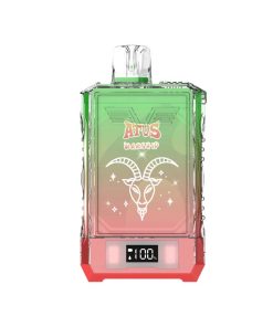 ATVS WARSHIP 18000 18K Puffs Edition Dual Mesh LCD Display Disposable Vape in Strawberrry Watermelon flavor