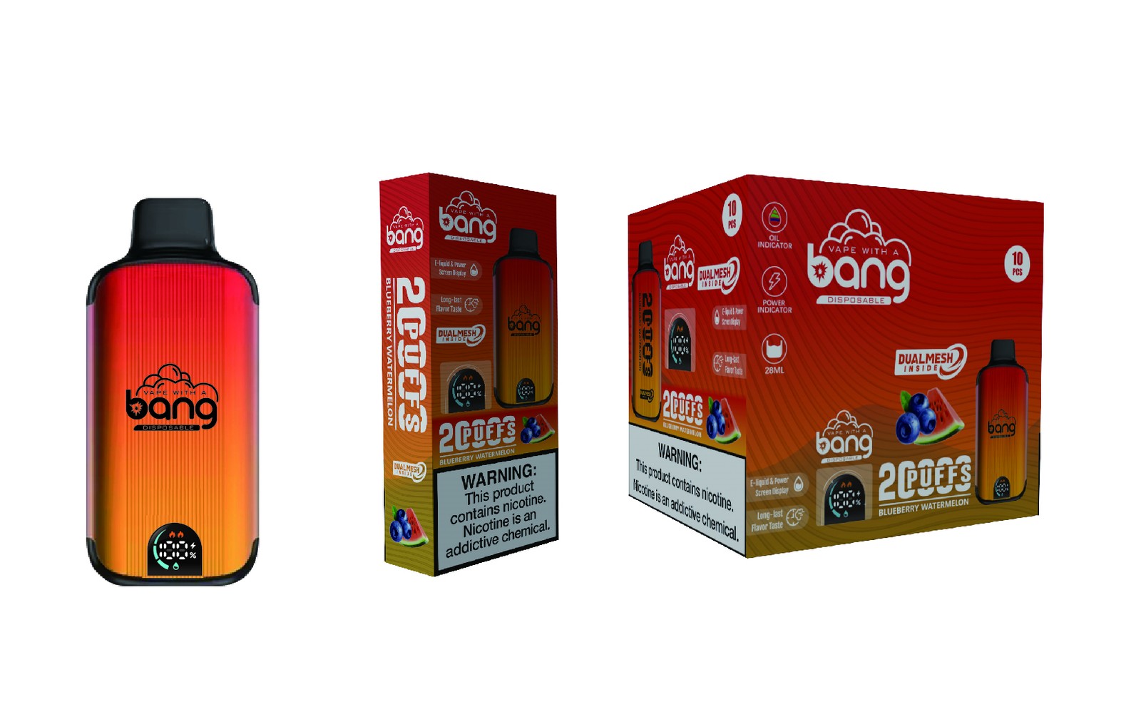 Bang 20000 Puffs New Product LED Display Disposable Vape in Bang 20000 flavor