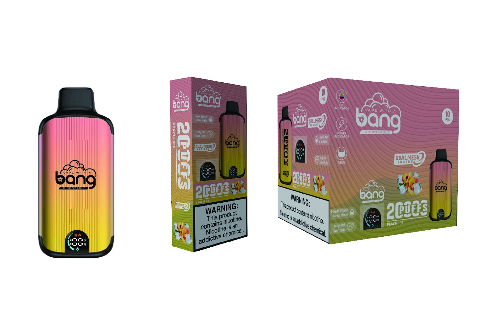 Bang 20000 Puffs New Product LED Display Disposable Vape in Bang 20000 flavor