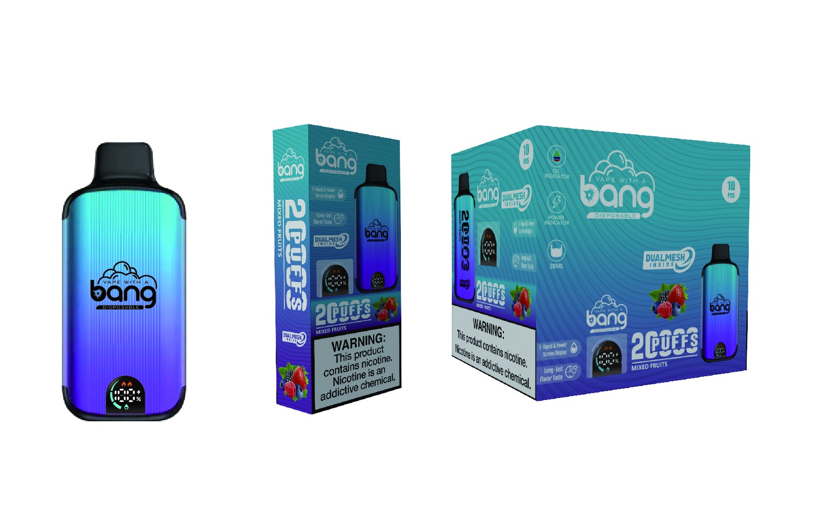Bang 20000 Puffs New Product LED Display Disposable Vape in Bang 20000 flavor