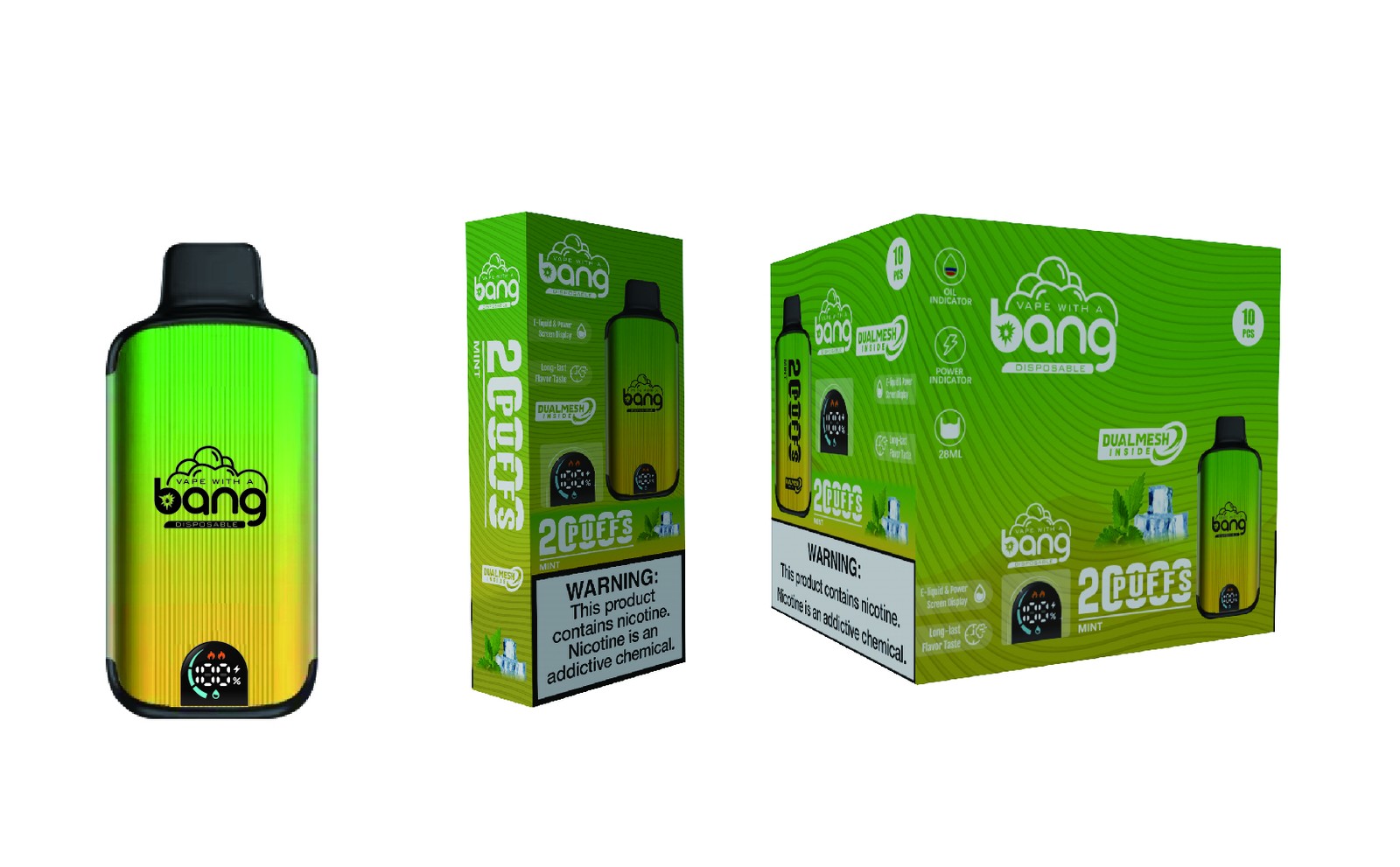Bang 20000 Puffs New Product LED Display Disposable Vape in Bang 20000 flavor