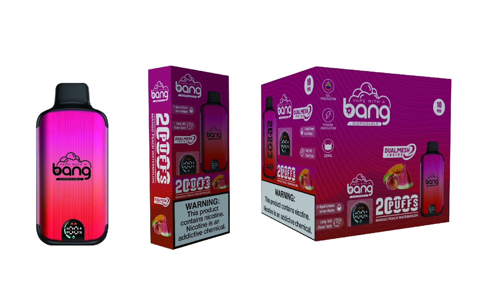 Bang 20000 Puffs New Product LED Display Disposable Vape in Bang 20000 flavor