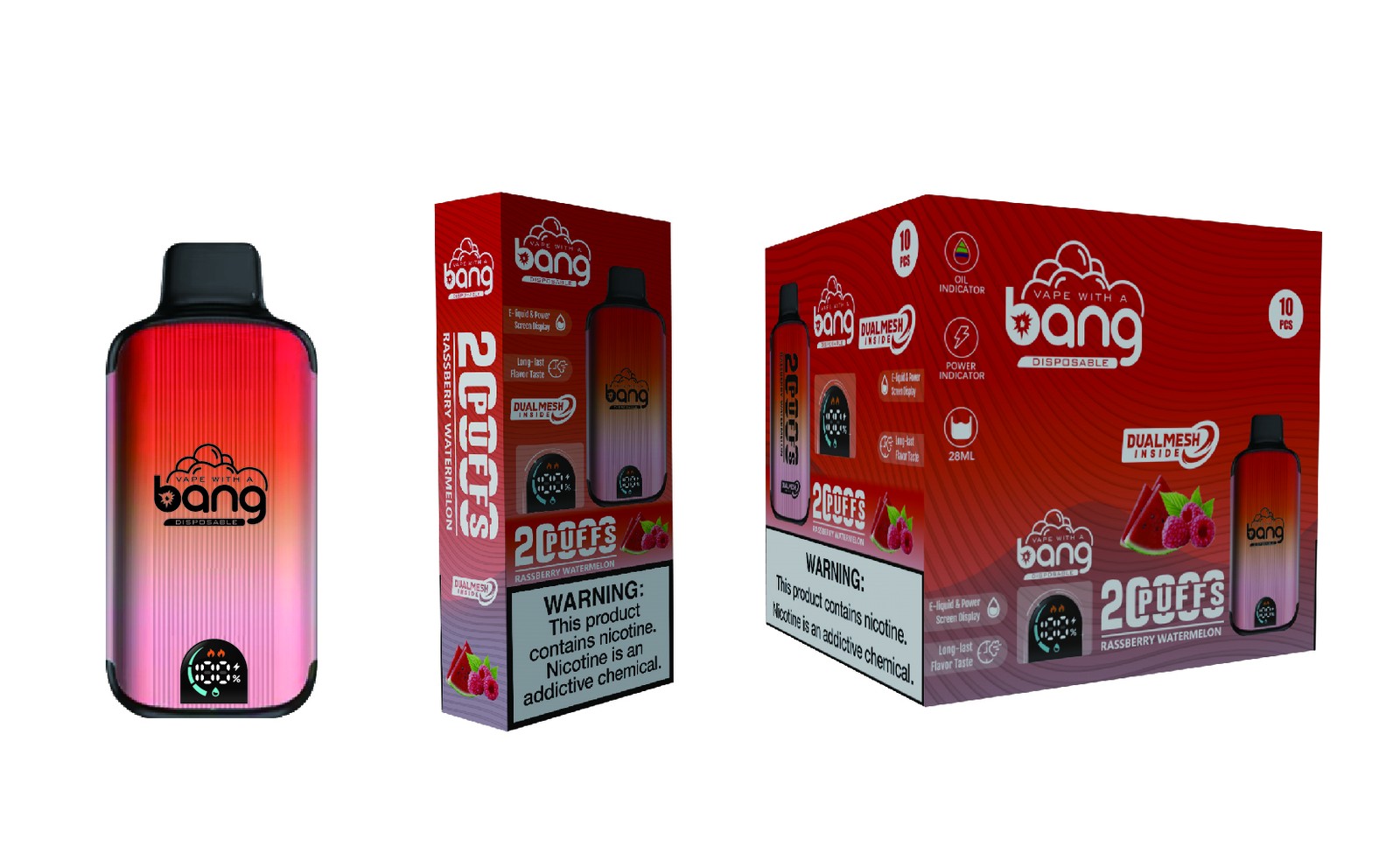 Bang 20000 Puffs New Product LED Display Disposable Vape in Bang 20000 flavor