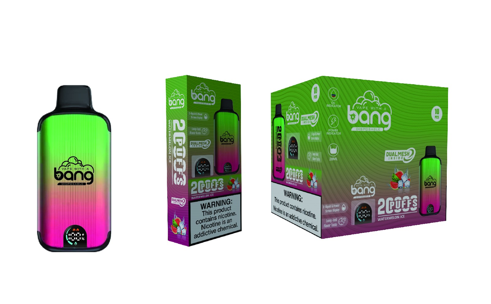 Bang 20000 Puffs New Product LED Display Disposable Vape in Bang 20000 flavor