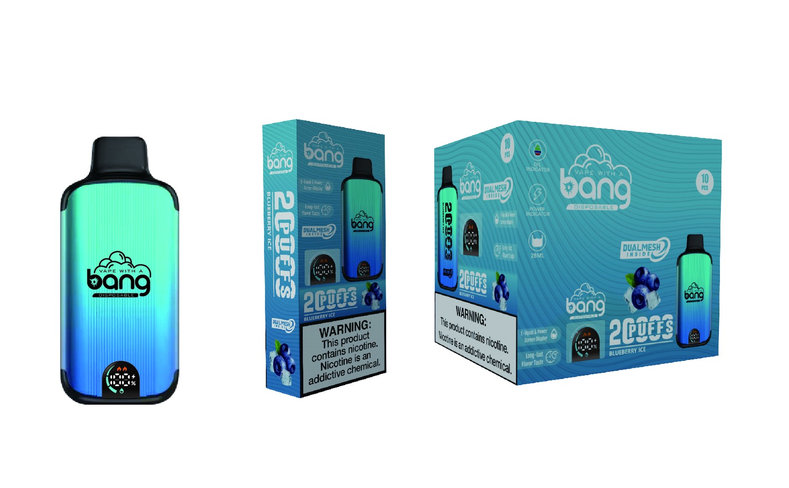 Bang 20000 Puffs New Product LED Display Disposable Vape in Bang 20000 flavor