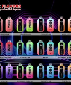 Bang 25000 25.000 Züge 0,1 % 3 % 3 % 5 % Nikotin Neuer Vape-Pod mit LED-Anzeige in Bang 25000 Bang 25000 Geschmack