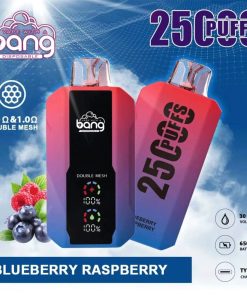 Bang 25000 25k Puffs 0% 2% 3% 5% Nicotine New LED Display Vape Pod in Blueberry Raspberry flavor