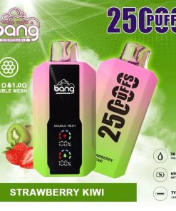 Bang 25000 25k Puffs 0% 2% 3% 5% Nicotine New LED Display Vape Pod in Strawberry Kiwi flavor