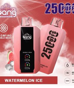 Bang 25000 25k Puffs 0% 2% 3% 5% Nicotine New LED Display Vape Pod in Watermelon Ice flavor