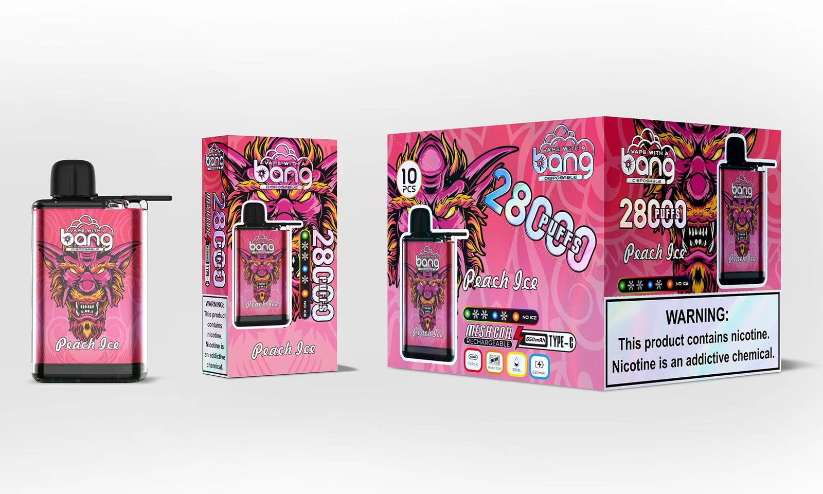 Bang 28000 28K Puffs Adjustable Ice level Disposable random flavor option image