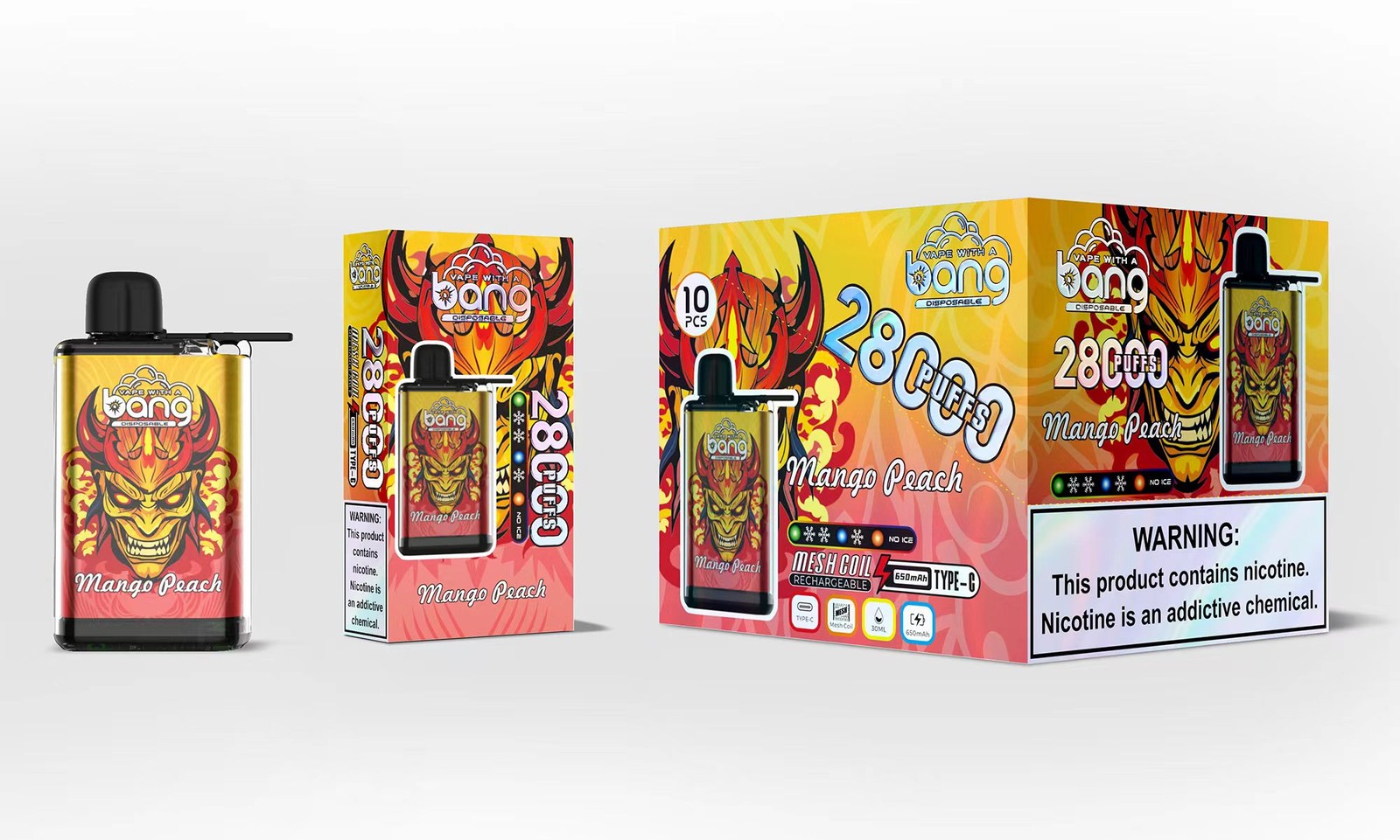 Bang 28000 28K Puffs Adjustable Ice level Disposable random flavor option image