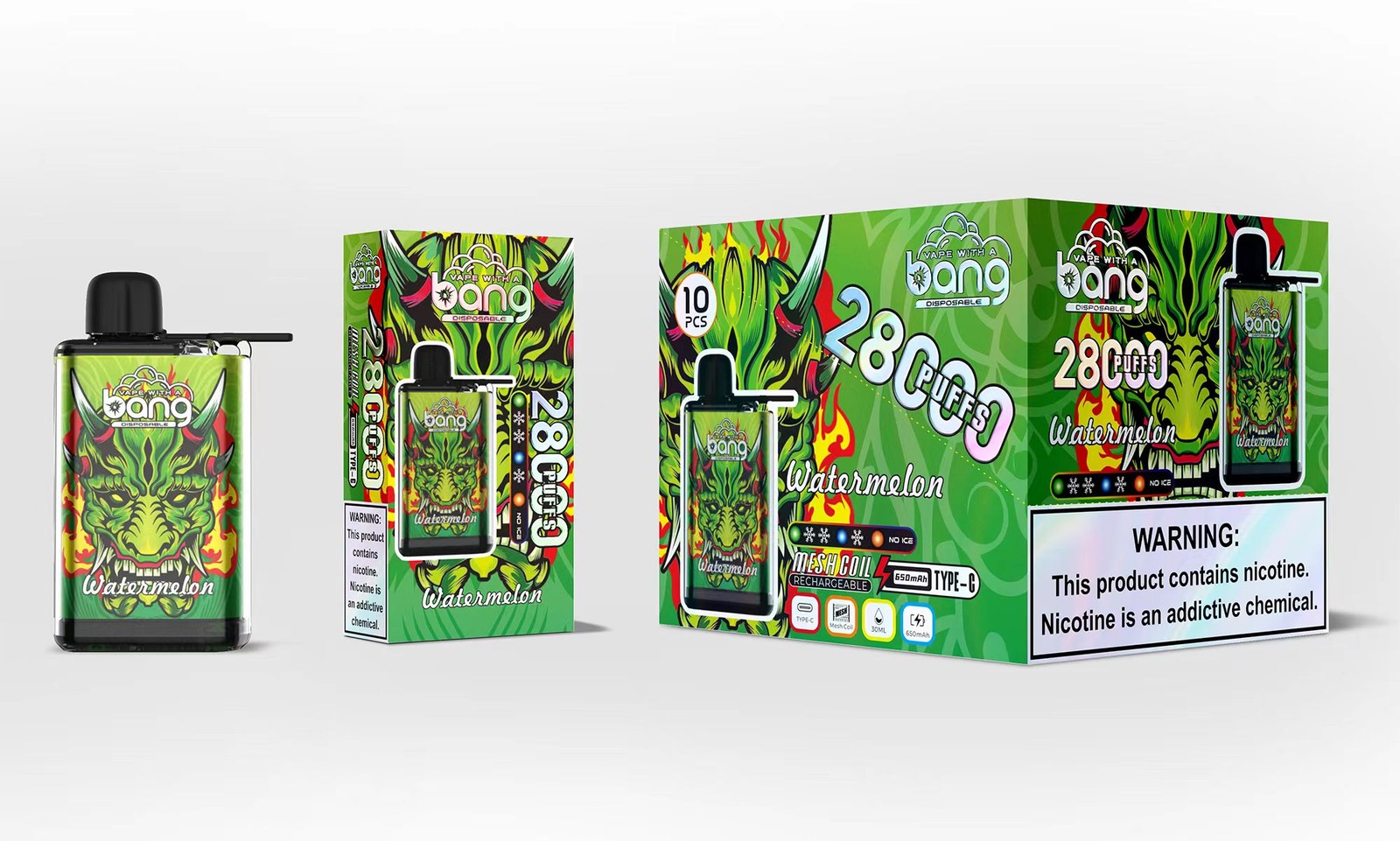 Bang 28000 28K Puffs Adjustable Ice level Disposable random flavor option image