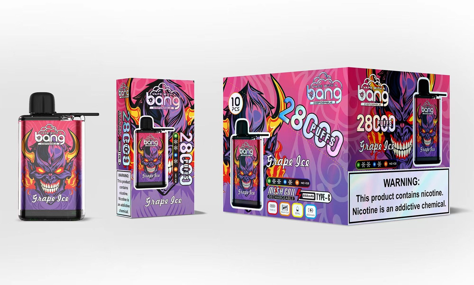 Bang 28000 28K Puffs Adjustable Ice level Disposable random flavor option image