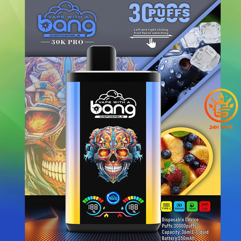 Bang 30K PRO 30000 Puffs Dual Flavor LED Disposable Vape in Random Mix flavor