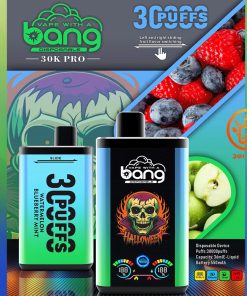Bang 30K PRO 30000 Puffs Dual Flavor LED Disposable Vape in Sour Apple & Blueberry Raspberry flavor