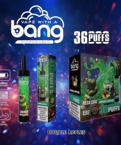 Bang 36000 36K Puffs 0% 2% 3% 5% Nicotine Disposable in Double Apples flavor