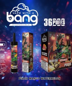Bang 36000 36K Puffs 0% 2% 3% 5% Nicotine Disposable in Peach Mango Watermelon flavor