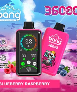 Bang 36000 Power Advanced Fingerprint Power Regulation 36K Puffs Disposable Vape in Blueberry Raspberry flavor