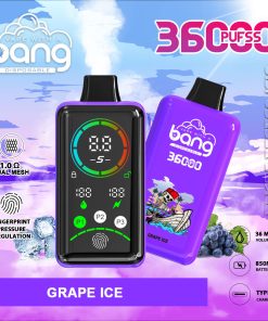 Bang 36000 Power Advanced Fingerprint Power Regulation 36K Puffs Disposable Vape in Grape Ice flavor
