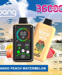 Bang 36000 Power Advanced Fingerprint Power Regulation 36K Puffs Disposable Vape in Peach Mango Watermelon flavor