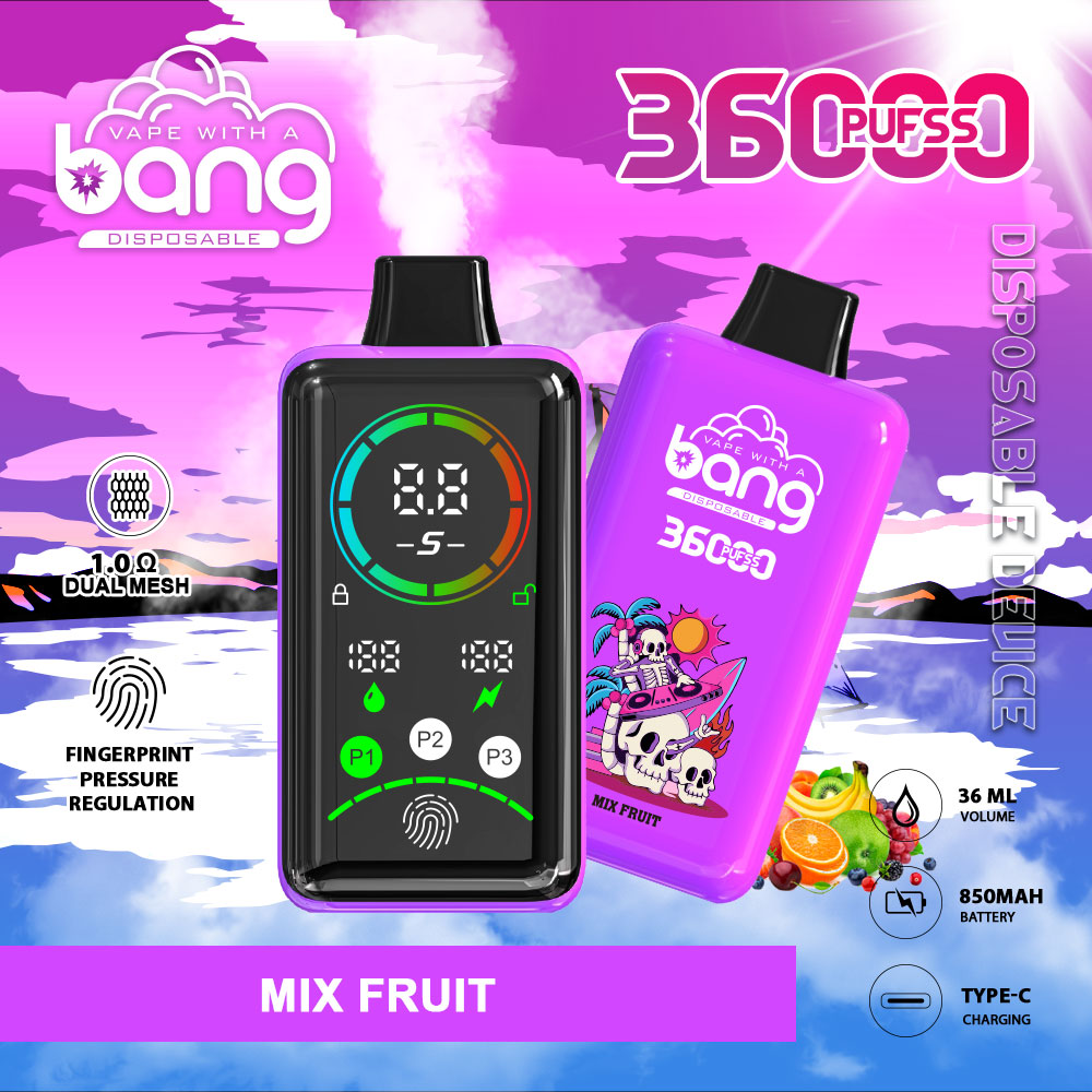 Bang 36000 Power Advanced Fingerprint Power Regulation 36K Puffs Disposable Vape in Random Mix flavor