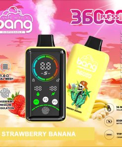 Bang 36000 Power Advanced Fingerprint Power Regulation 36K Puffs Disposable Vape in Strawberry Banana flavor