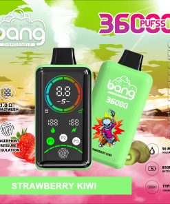 Bang 36000 Power Advanced Fingerprint Power Regulation 36K Puffs Disposable Vape in Strawberry Kiwi flavor
