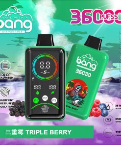 Bang 36000 Power Advanced Fingerprint Power Regulation 36K Puffs Disposable Vape in Triple Berry flavor