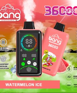 Bang 36000 Power: vaporizzatore usa e getta con tecnologia avanzata di regolazione della potenza tramite impronta digitale, 36.000 boccate, gusto anguria ghiacciata