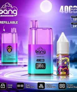 Bang 40000 40K Puffs LED Digital Display Screen Refillable Oil Vape in bang 40000 40k grape ice flavor