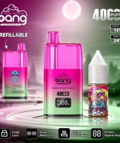 Bang 40000 40K Puffs LED Digital Display Screen Refillable Oil Vape in Mixed Moldy Fruit flavor