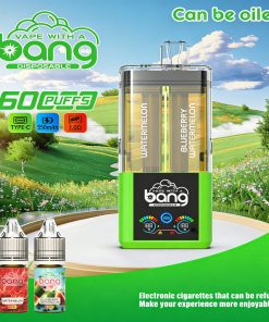 Bang 60K 60000 Puffs Dual Flavors Rechargeable Refillable Oil Vape in Watermelon/Blueberry Watermelon flavor